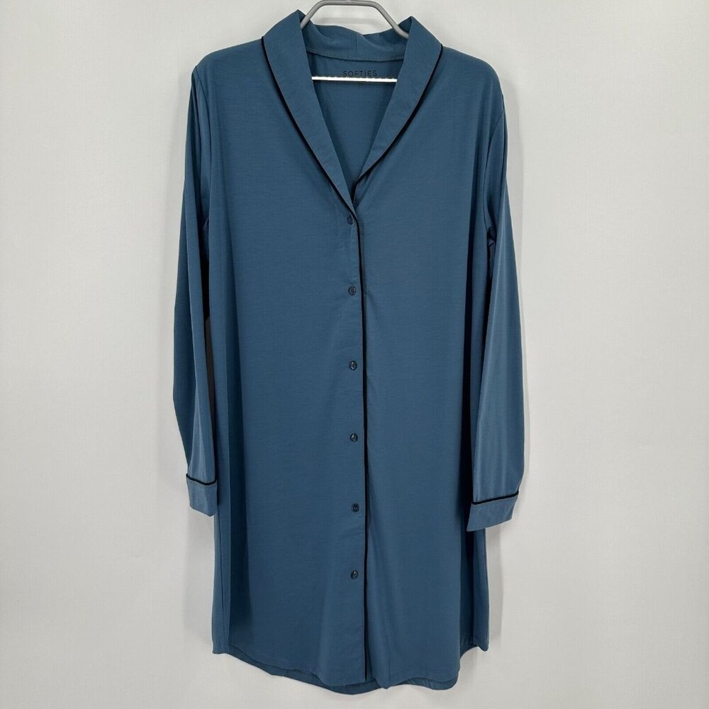 Softies Tatum 36" Shawl Collar Sleep Shirt size S Spring Lake Night Gown Pajamas